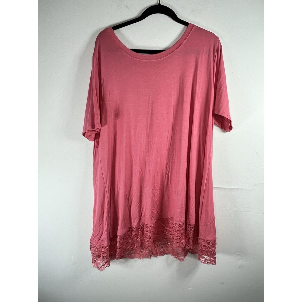 zenana Outfitters top 3xl Pink Lace Light Use Boutique
